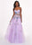Rachel Allan - 6428 Strapless Beaded Embroidered Two-Piece Prom Gown In Purple