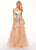 Rachel Allan - 6428 Strapless Beaded Embroidered Two-Piece Prom Gown In Neutral
