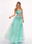 Rachel Allan - 6428 Strapless Beaded Embroidered Two-Piece Prom Gown In Green
