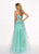 Rachel Allan - 6428 Strapless Beaded Embroidered Two-Piece Prom Gown In Green