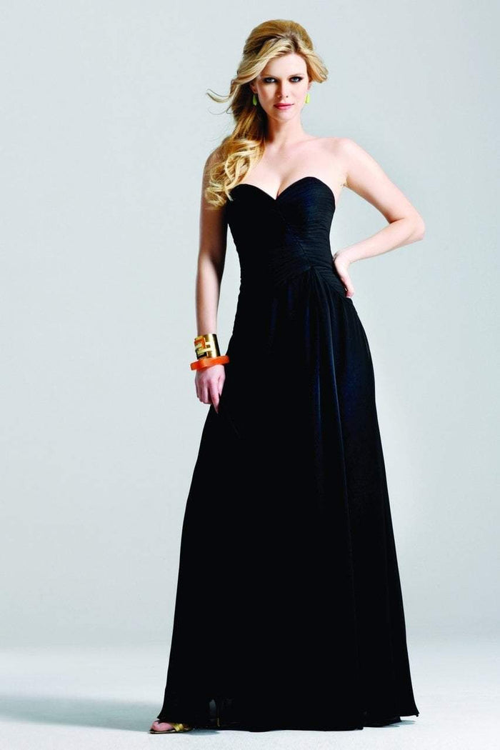 Strapless High Slit Chiffon Long Evening Gown 6428e