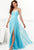 Strapless High Slit Chiffon Long Evening Gown 6428e