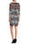 Taylor - Jewel Neck Sheath Dress 8639MJ in Orange and White