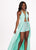Rachel Allan - 6435 Plunging Illusion Jeweled Ensemble In Green