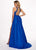 Rachel Allan - 6435 Beaded Romper style Plunging Illusion Gown - 1 pc Mint in Size 6 Available