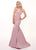 Rachel Allan - 6436 Beaded High Halter Metallic Jersey Mermaid Dress In Pink