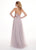 Rachel Allan - 6437 Two Piece Embroidered Lace Halter A-line Dress In Pink