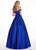 Rachel Allan - 6440 Corset Off-Shoulder Ballgown In Blue
