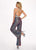 Rachel Allan - 6441 Embellished Halter Fitted Jumpsuit In Blue and Silver