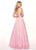 Rachel Allan - 6443 Sequined Embroidered Lace A-Line Gown In Pink