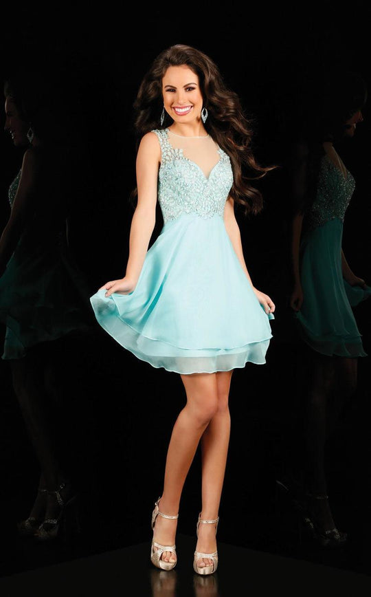 Shorts by Mon Cheri - MCS11615 Dress in Blue