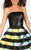 Shorts by Mon Cheri - MCS11616 Dress in Black and Multi-Color