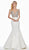 Ashley Lauren - 1407 Jewel Encrusted Off Shoulder Mermaid Gown In White