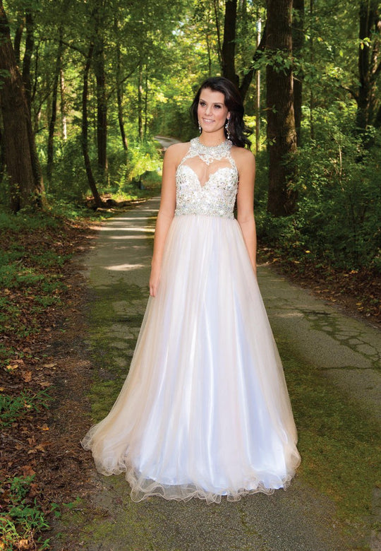 Alyce Paris - 6448 Prom Dress in Champagne White