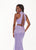 Rachel Allan - 6450 Two Piece Sequined High Halter Trumpet Dress In Purple