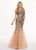 Rachel Allan - 6452 Embellished Halter Jersey Tulle Trumpet Dress In Gray