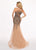Rachel Allan - 6452 Embellished Halter Jersey Tulle Trumpet Dress In Gray