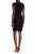 Anne Klein  - 10628902 Cap Sleeves Lace Inset Cocktail Dress in Black