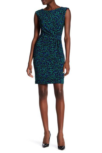 Anne Klein  - 10635970 Sleeveless Multi-Color Bateau Dress in Multi-Color