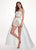 Rachel Allan - 6454 Two Piece Romper with Overlay In White
