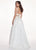 Rachel Allan - 6454 Two Piece Romper with Overlay In White