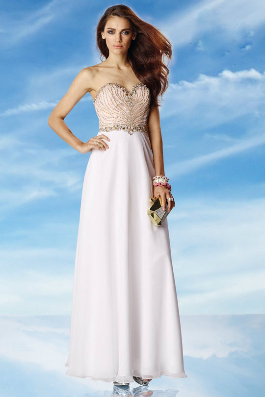 Alyce Paris - 6454 Prom Dress in White Nude