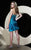 MNM Couture - 6455 Strapless Ornate Ruched Bodice Dress In Blue and Green