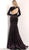 Jovani - 64562 Glittering Long Sleeve Bateau Mermaid Dress In Black and Pink
