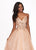 Rachel Allan - 6458 Beaded V-neck Tulle Ballgown