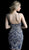 Jovani - 64598 Fully Beaded V-neck Sheath Cocktail Dress in Grey