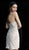 Jovani - 64598 Fully Beaded V-neck Sheath Cocktail Dress in Neutral