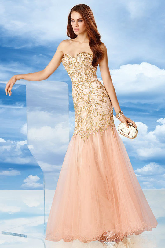 Alyce Paris - 6459 Prom Dress in Apricot