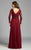 Lara Dresses - Splendid V-Neck A-Line Gown 32642 in Red