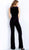Jovani - 64609 Applique Deep V-neck Jumpsuit With Cutouts In Purple