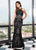 Rachel Allan - 6462 Crystal Embroidered Halter Mermaid Dress In Black