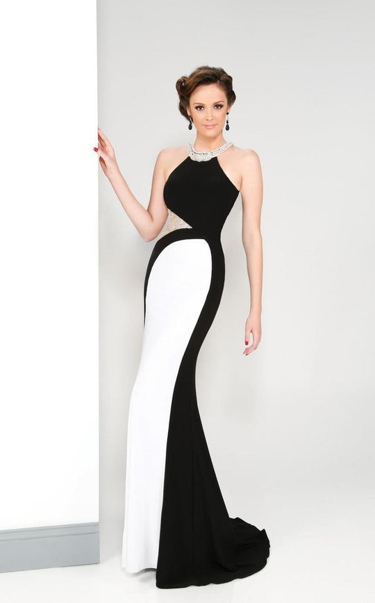 TB Evenings by Mon Cheri - MCE11617 Dress In Black and White