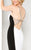 TB Evenings by Mon Cheri MCE11618 High Contrast Plunging V-Neck Sheath Gown - 1 pc Black/White in size 0 Available