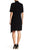 Anne Klein  - 10628330 High Neck Short Sleeves Cocktail Dress in Black