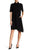 Anne Klein  - 10628330 High Neck Short Sleeves Cocktail Dress in Black