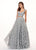 Rachel Allan - 6467 Sequined Two-Piece Sweetheart Bodice Gown In Silver