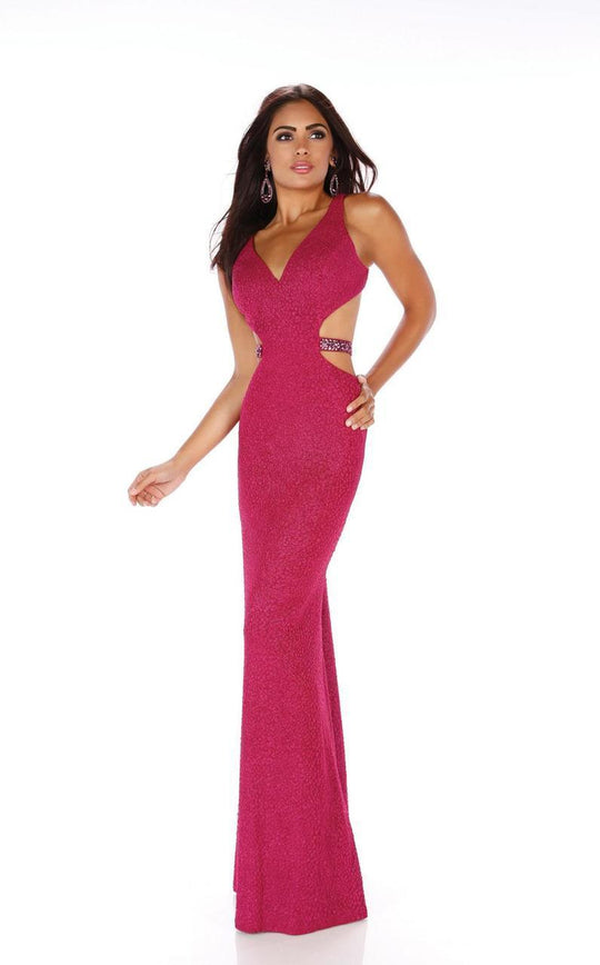 Paris Prom by Mon Cheri - 116779 Long Dress In Dark Fuchsia