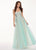 Rachel Allan - 6474 Embroidered Floral Illusion Corset Gown In Green