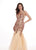 Rachel Allan - 6475 Sequined Plunging Sweetheart Trumpet Gown In Neutral