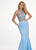 Rachel Allan - 6478 Two Piece Embroidered Satin Mermaid Gown In Blue