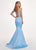 Rachel Allan - 6478 Two Piece Embroidered Satin Mermaid Gown In Blue