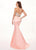 Rachel Allan - 6478 Two Piece Embroidered Satin Mermaid Gown In Pink
