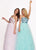 Rachel Allan - 6479 Floral Beaded Layered Tulle Ballgown In Pink and Blue