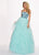 Rachel Allan - 6479 Floral Beaded Layered Tulle Ballgown In Blue