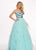 Rachel Allan - 6479 Floral Beaded Layered Tulle Ballgown In Blue
