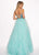 Rachel Allan - 6479 Floral Beaded Layered Tulle Ballgown In Blue